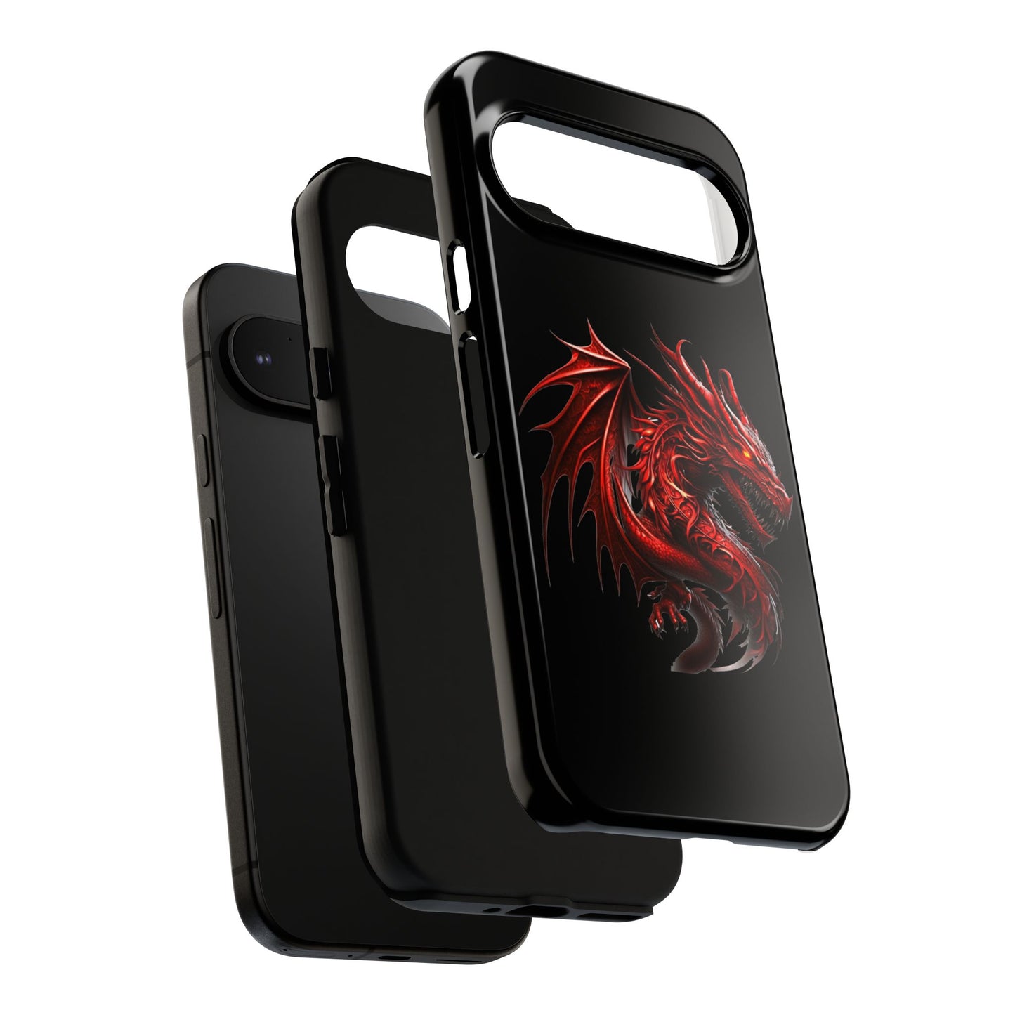 Red Dragon Phone Case, Fantasy Case, Tough Phone Cover, Gift for Gamers, Dragon Lover, Unique Mobile Accessory