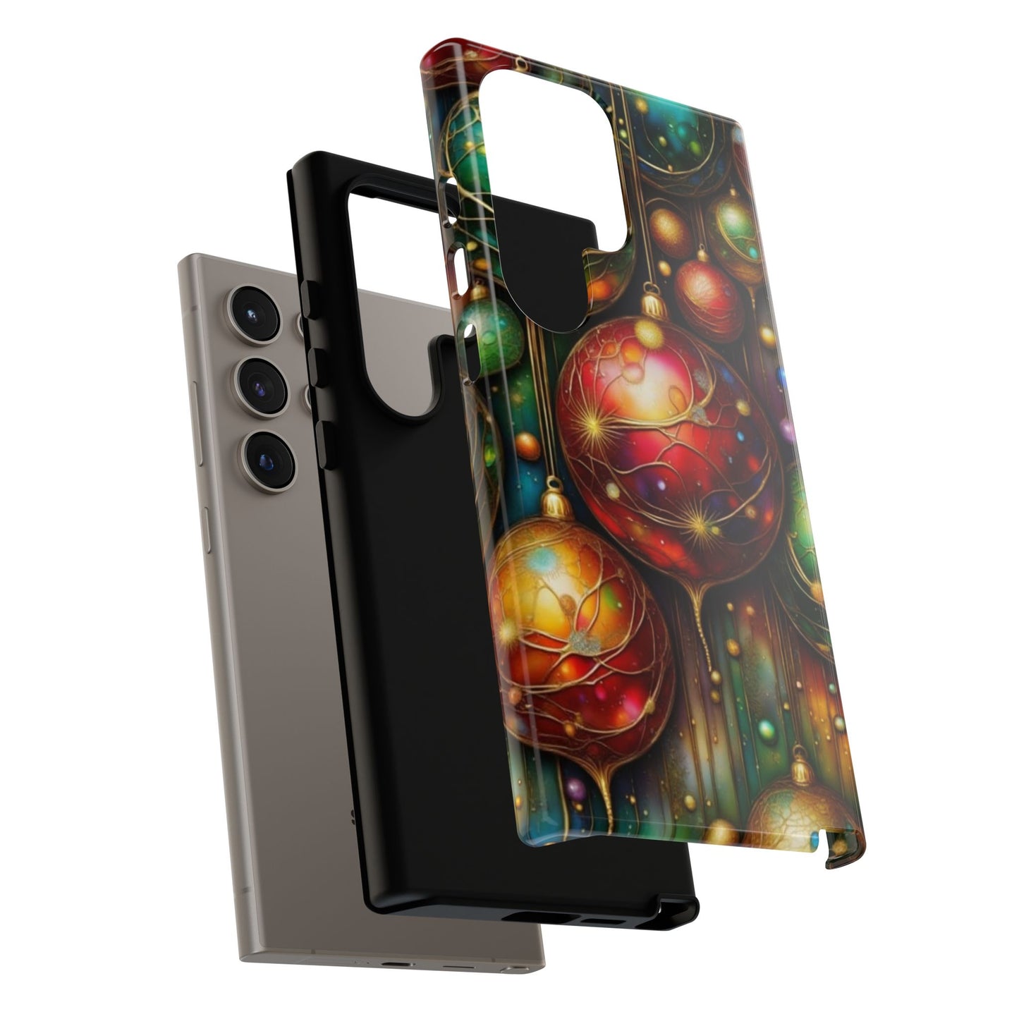 Colorful Holiday Phone Case, Festive Smartphone Cover, Christmas Gift, Artistic Phone Protector, Unique Holiday Accessory