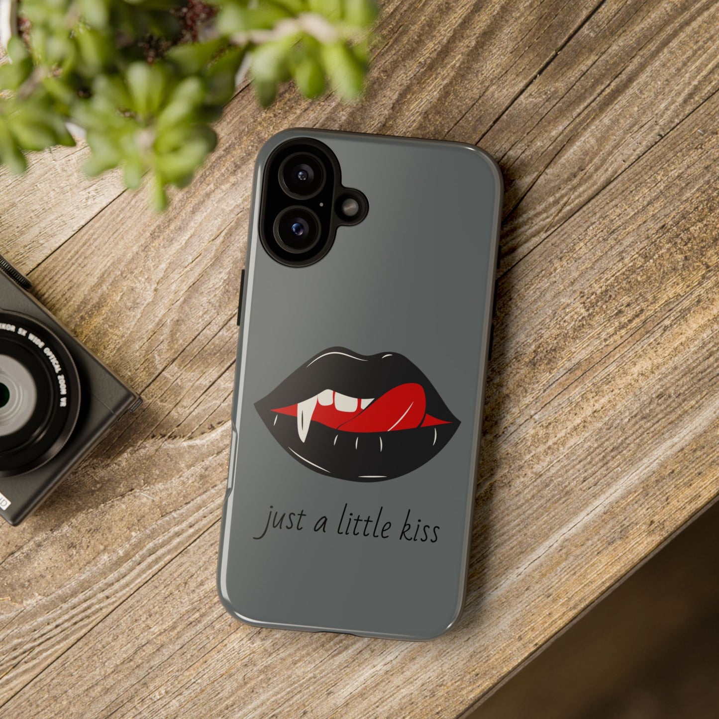 Vampire Lip Phone Case, Edgy Tech Accessories, Halloween Gifts, Goth Aesthetic, Quirky Cell Phone Cover