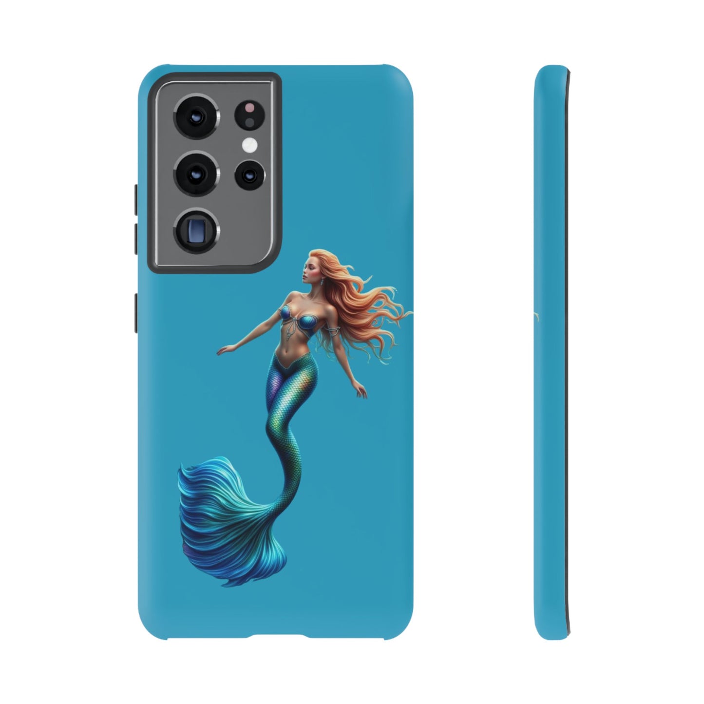 Mermaid Phone Case, Tough Phone Cover, Ocean Lover Gift, Cute Mermaid Accessory, Summer Vibes Case