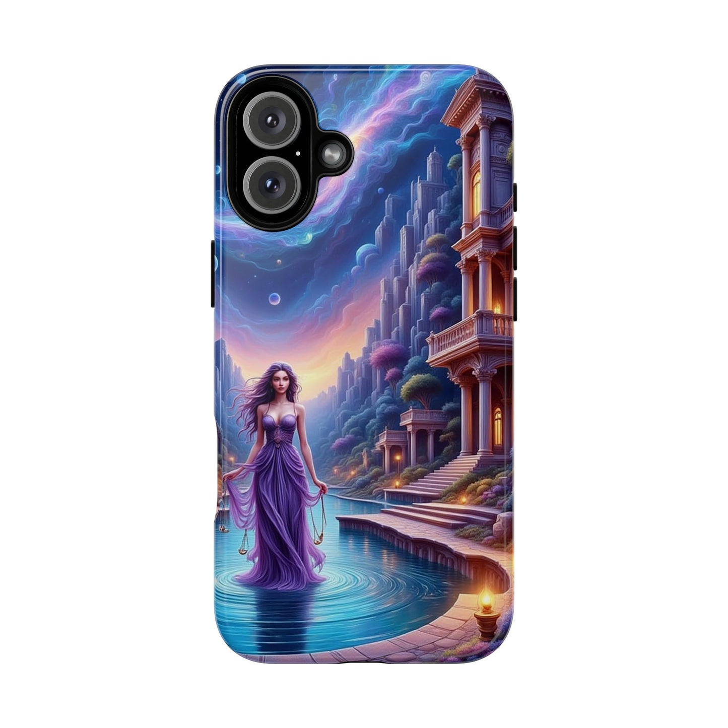 Celestial Fantasy Phone Case, Tough Case for Dreamers, Galaxy Design, Gift for Her, Magical Phone Accessory