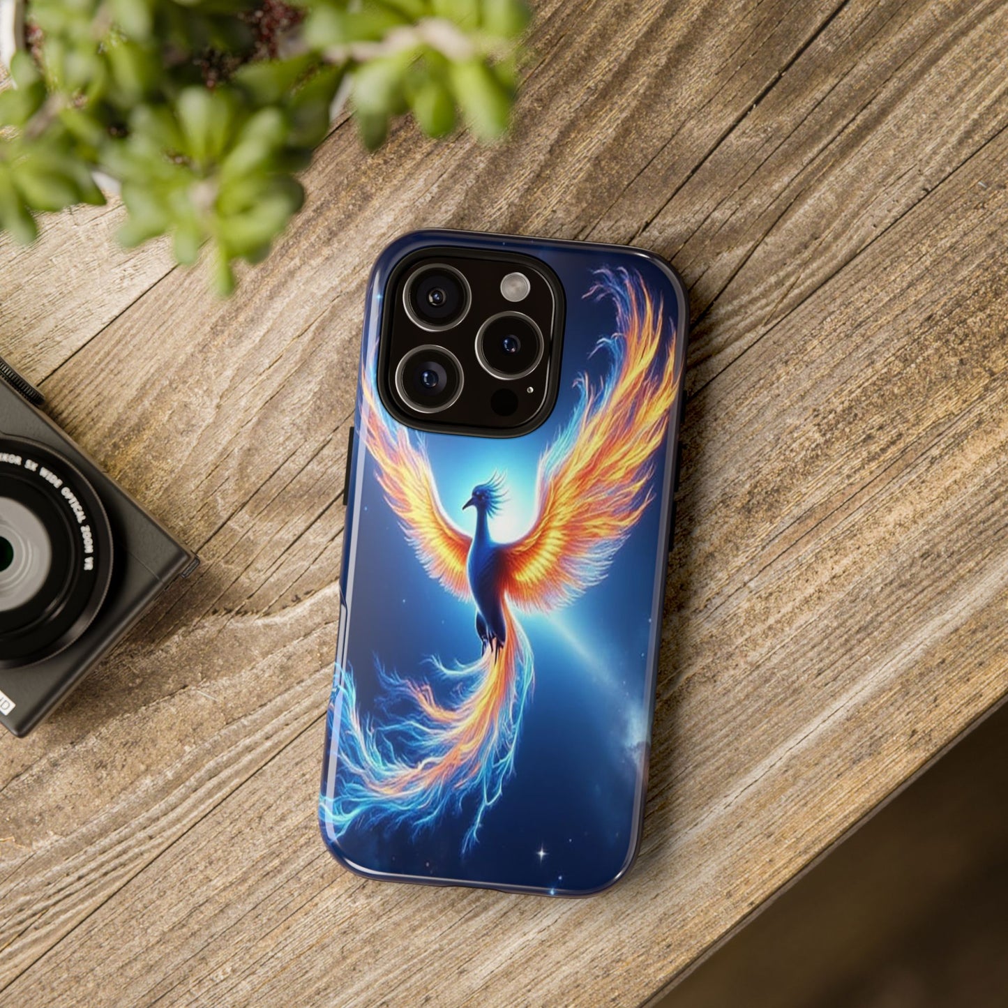 Phoenix Tough Case, Blue Bird Phone Case, Fantasy Designs, Space theme
