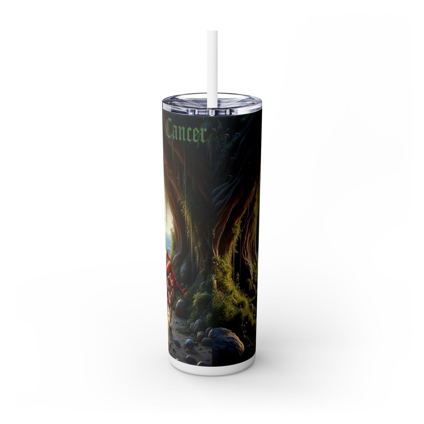 Zodiac Cancer Tumbler with Straw, 20oz