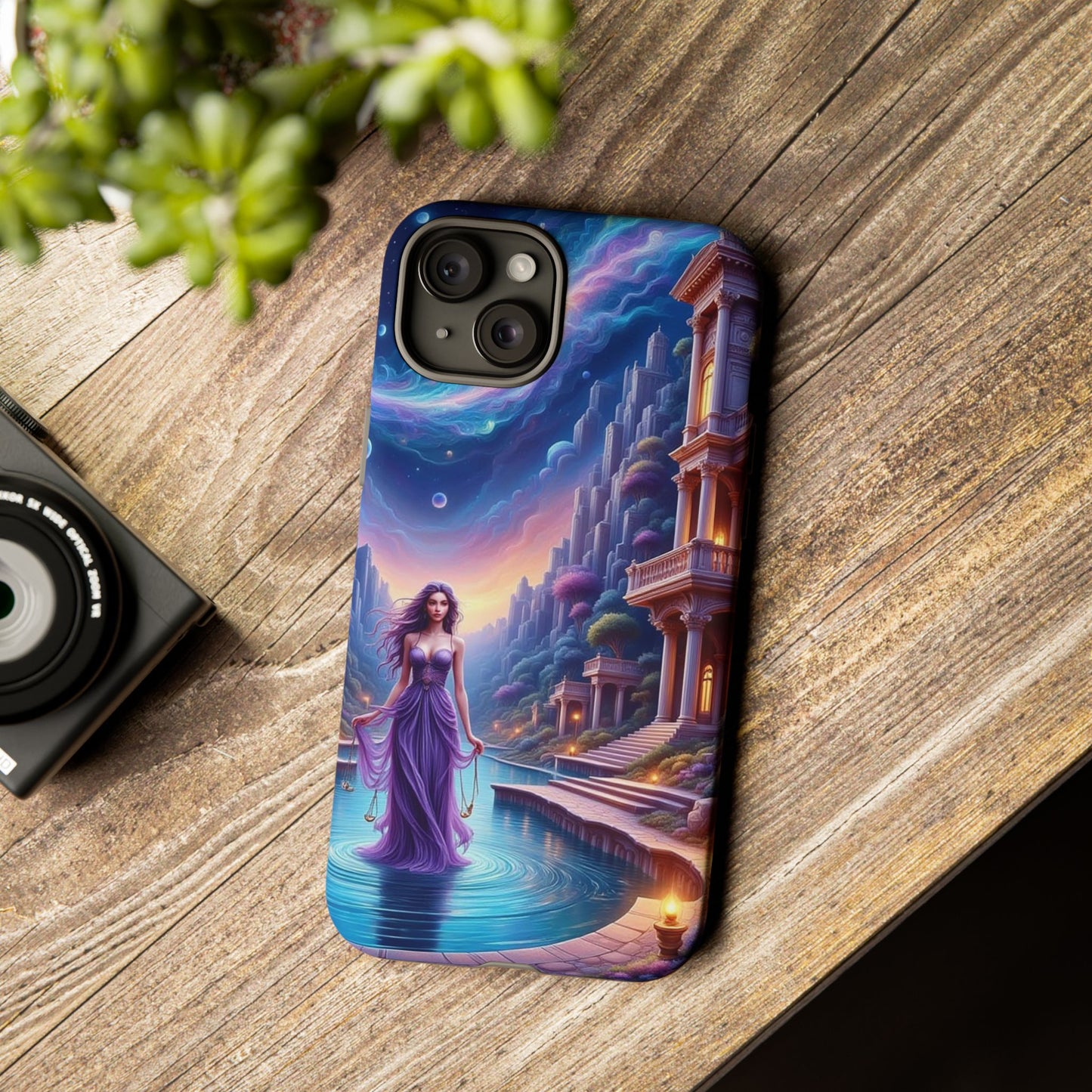 Celestial Fantasy Phone Case, Tough Case for Dreamers, Galaxy Design, Gift for Her, Magical Phone Accessory
