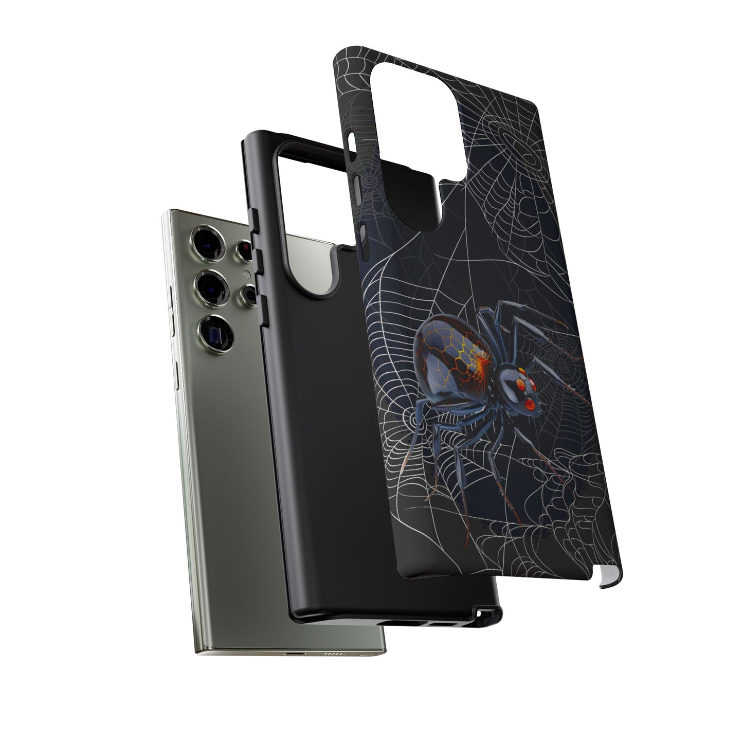 Spider Web Phone Case - Tough Cases for Halloween, Spooky Decor, Gift for Teens, Gothic Style, Unique Customizable Covers