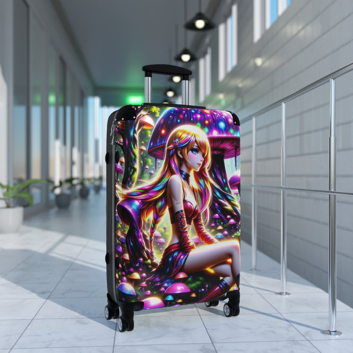 Sexy Anime Alice in Wonderland, Fantasy Luggage, Stylish Travel Suitcase, Adventure Bag, Novelty Carry-On, Perfect for Travelers, Gift for Travelers