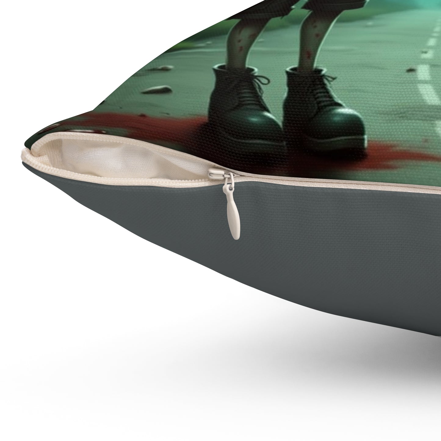 Gothic Horror Square Pillow, Spooky Home Decor, Halloween Accent Pillow, Creepy Throw Pillow, Unique Gift for Horror Fans