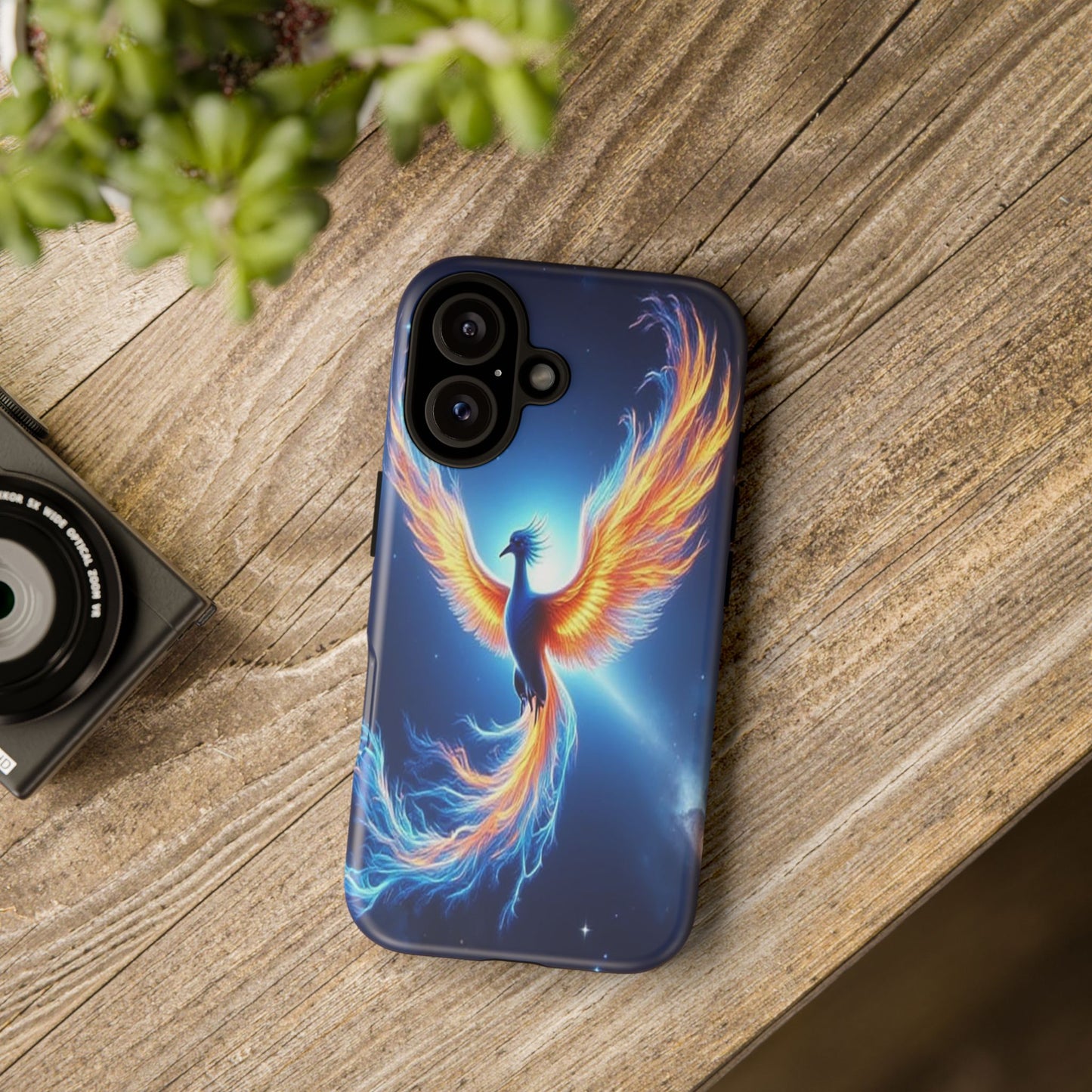 Phoenix Tough Case, Blue Bird Phone Case, Fantasy Designs, Space theme