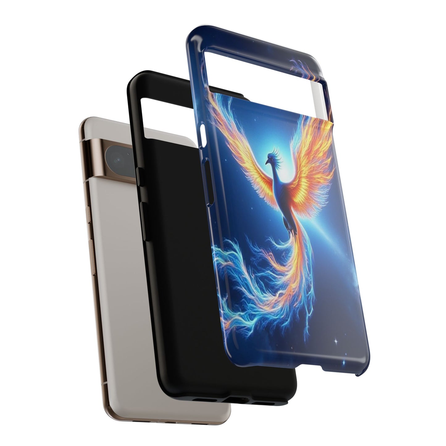 Phoenix Tough Case, Blue Bird Phone Case, Fantasy Designs, Space theme
