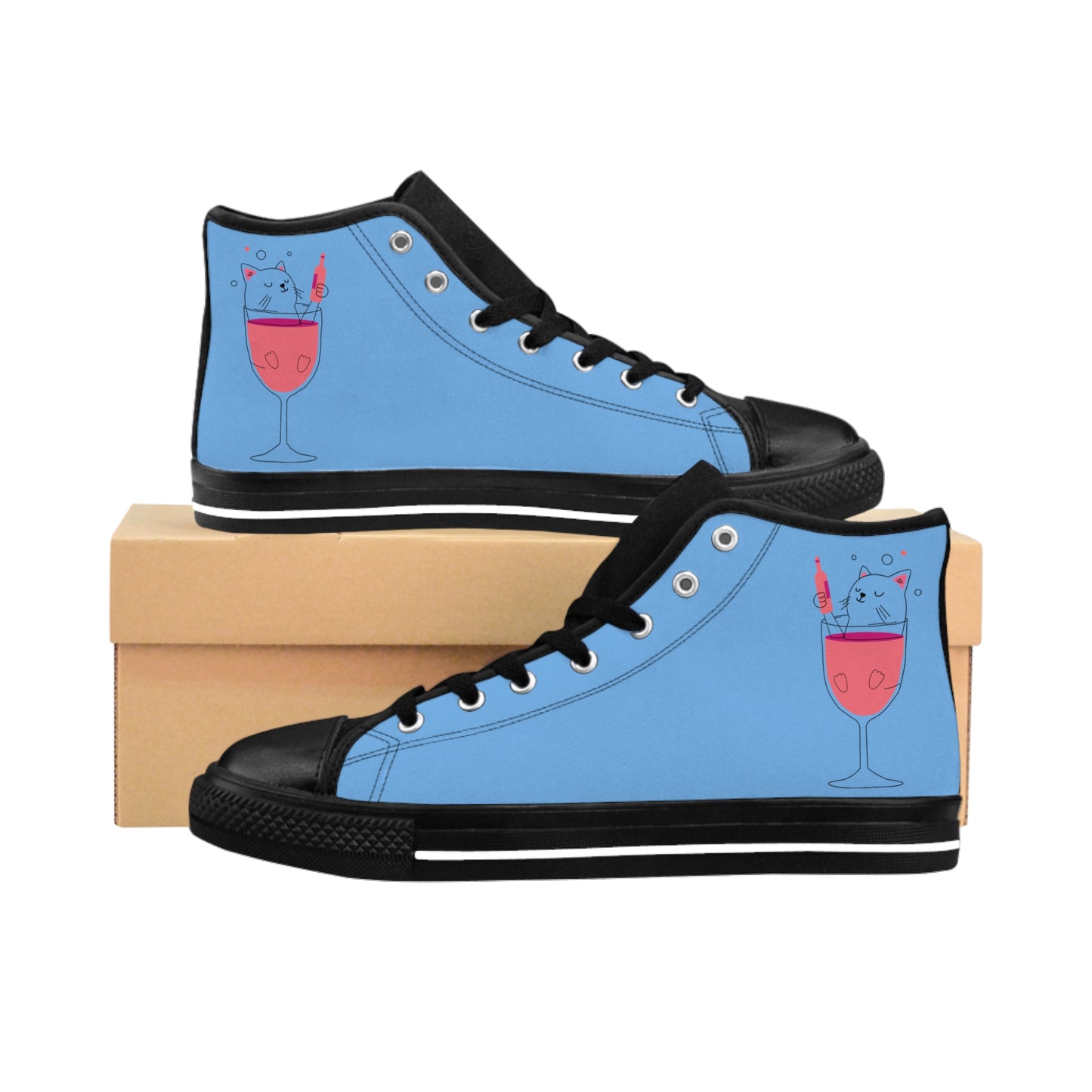 Chic Women's Classic Sneakers with Cute Cocktail Design, Trendy High-Top Sneakers, Stylish Footwear for Summer Parties, Unique Gift [...]