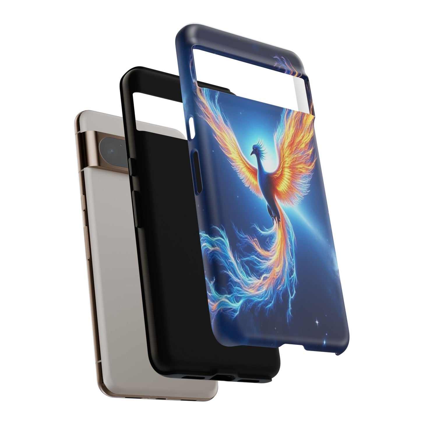 Phoenix Tough Case, Blue Bird Phone Case, Fantasy Designs, Space theme