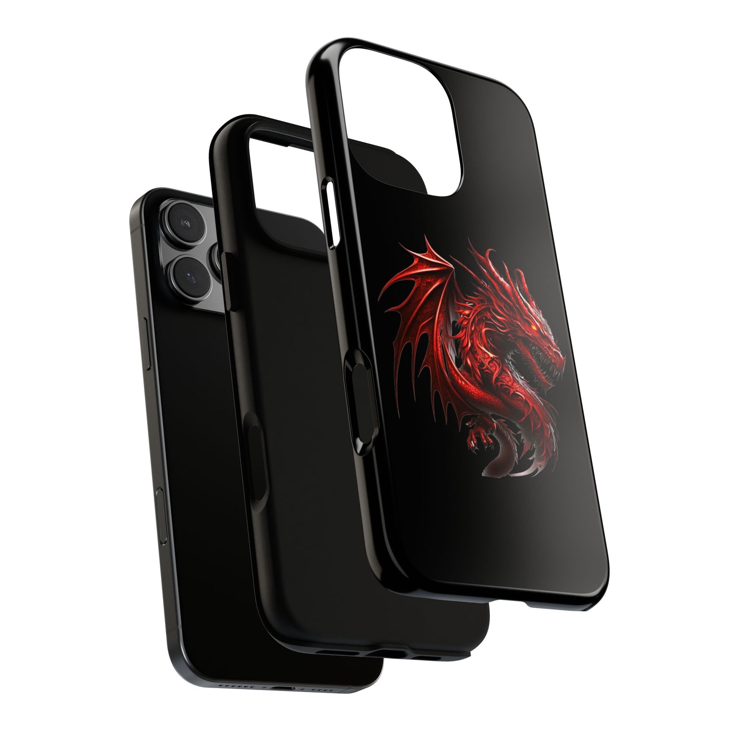 Red Dragon Phone Case, Fantasy Case, Tough Phone Cover, Gift for Gamers, Dragon Lover, Unique Mobile Accessory