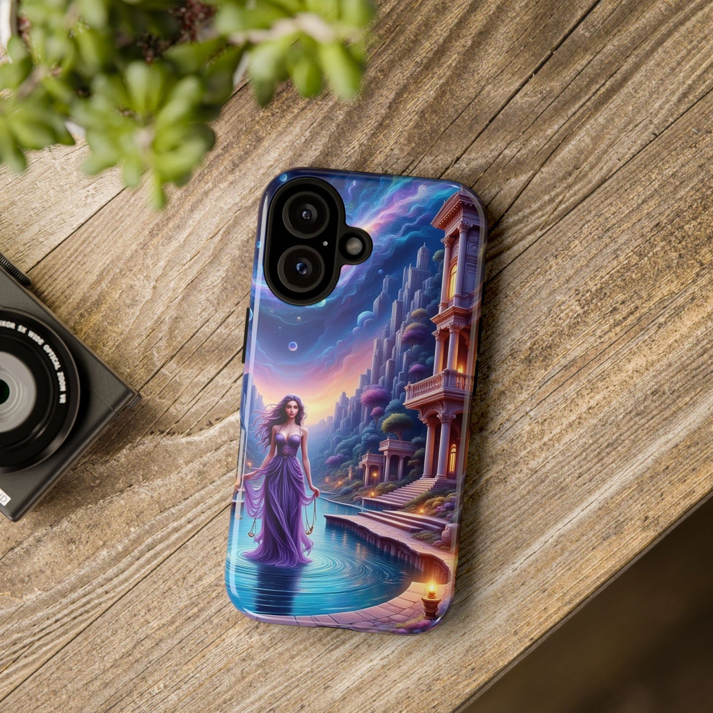 Celestial Fantasy Phone Case, Tough Case for Dreamers, Galaxy Design, Gift for Her, Magical Phone Accessory