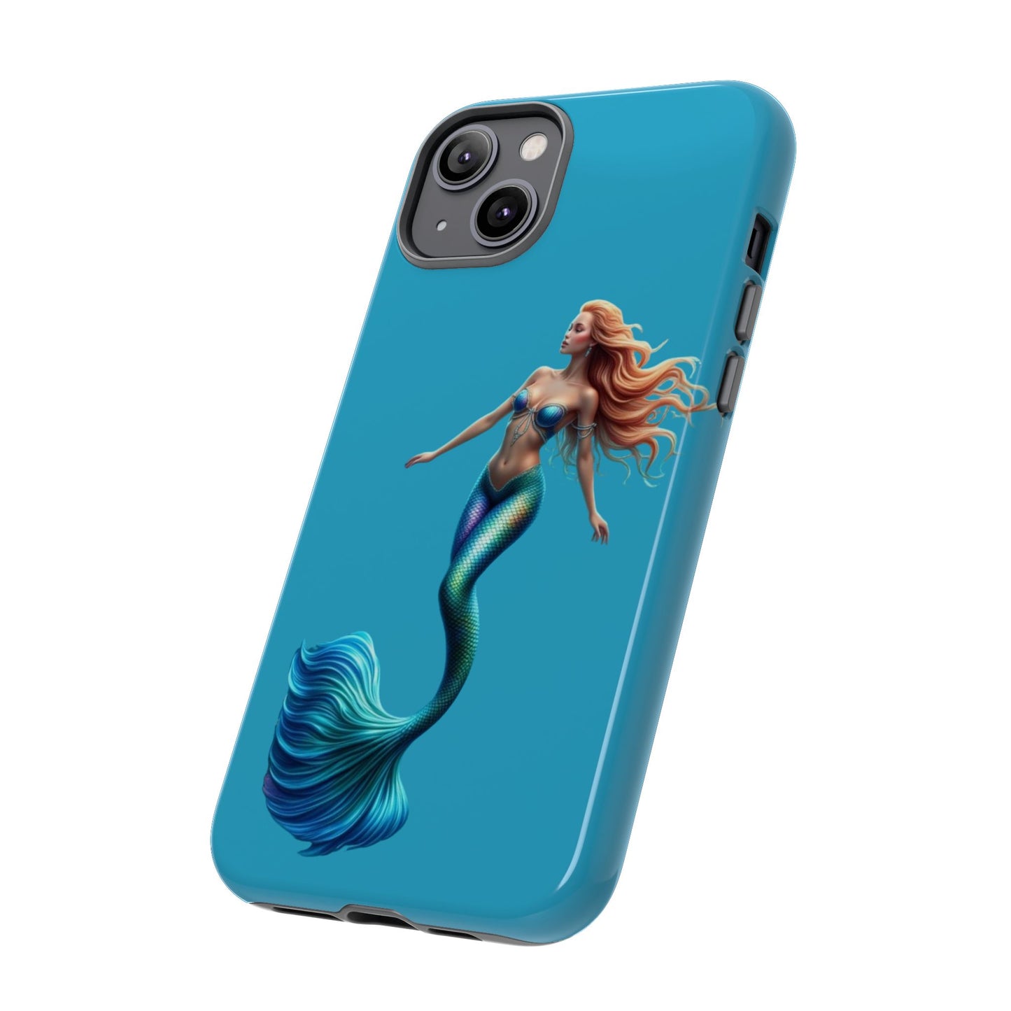 Mermaid Phone Case, Tough Phone Cover, Ocean Lover Gift, Cute Mermaid Accessory, Summer Vibes Case