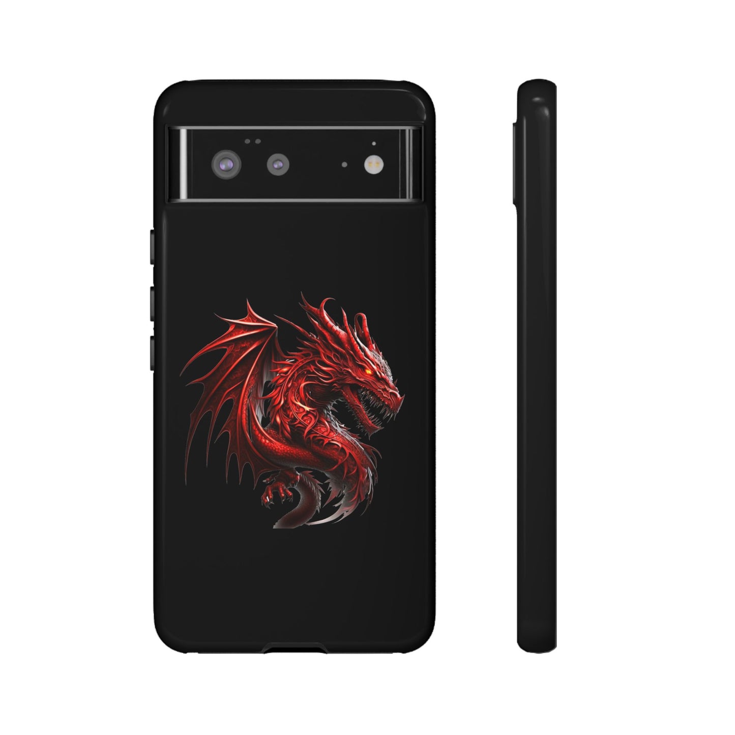 Red Dragon Phone Case, Fantasy Case, Tough Phone Cover, Gift for Gamers, Dragon Lover, Unique Mobile Accessory
