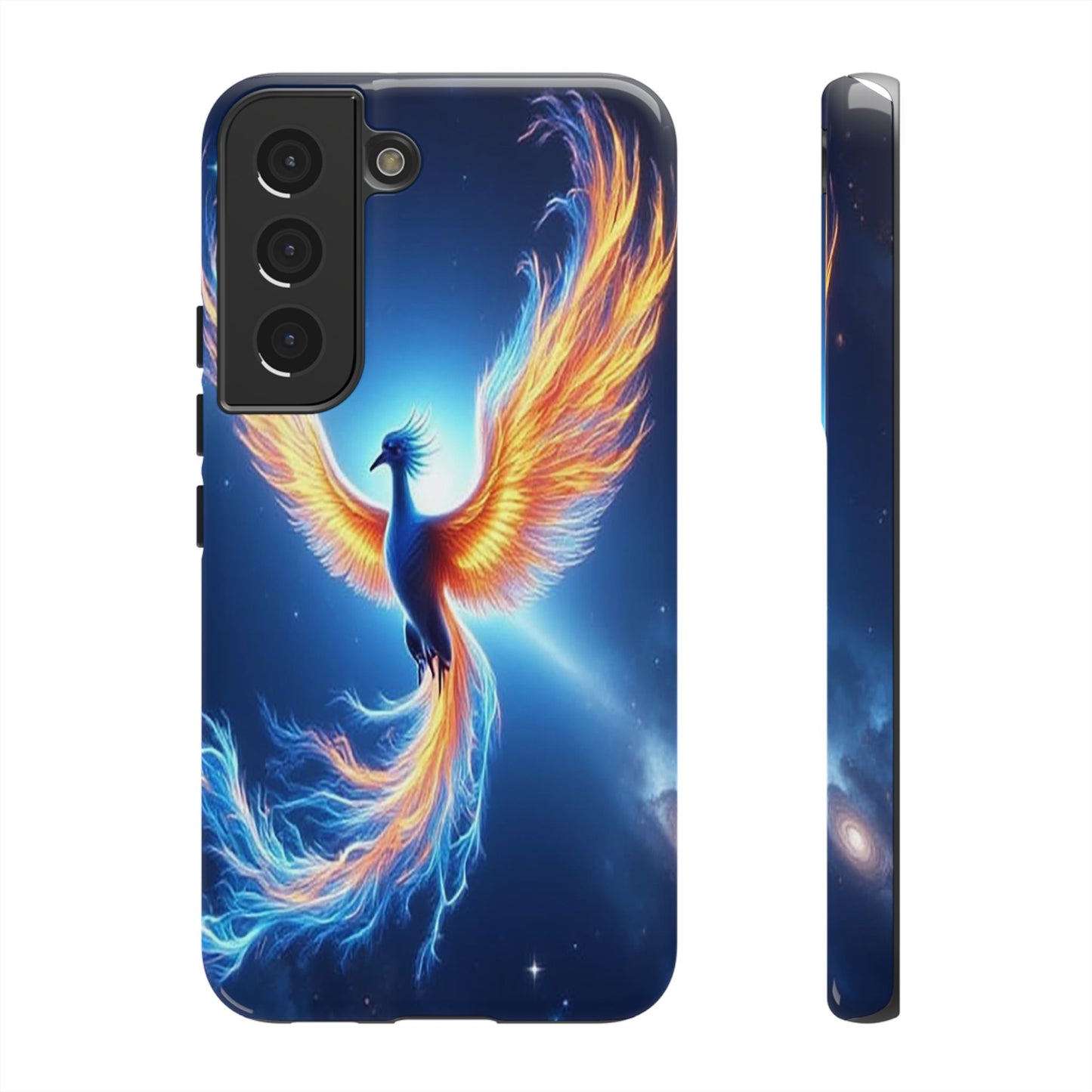 Phoenix Tough Case, Blue Bird Phone Case, Fantasy Designs, Space theme