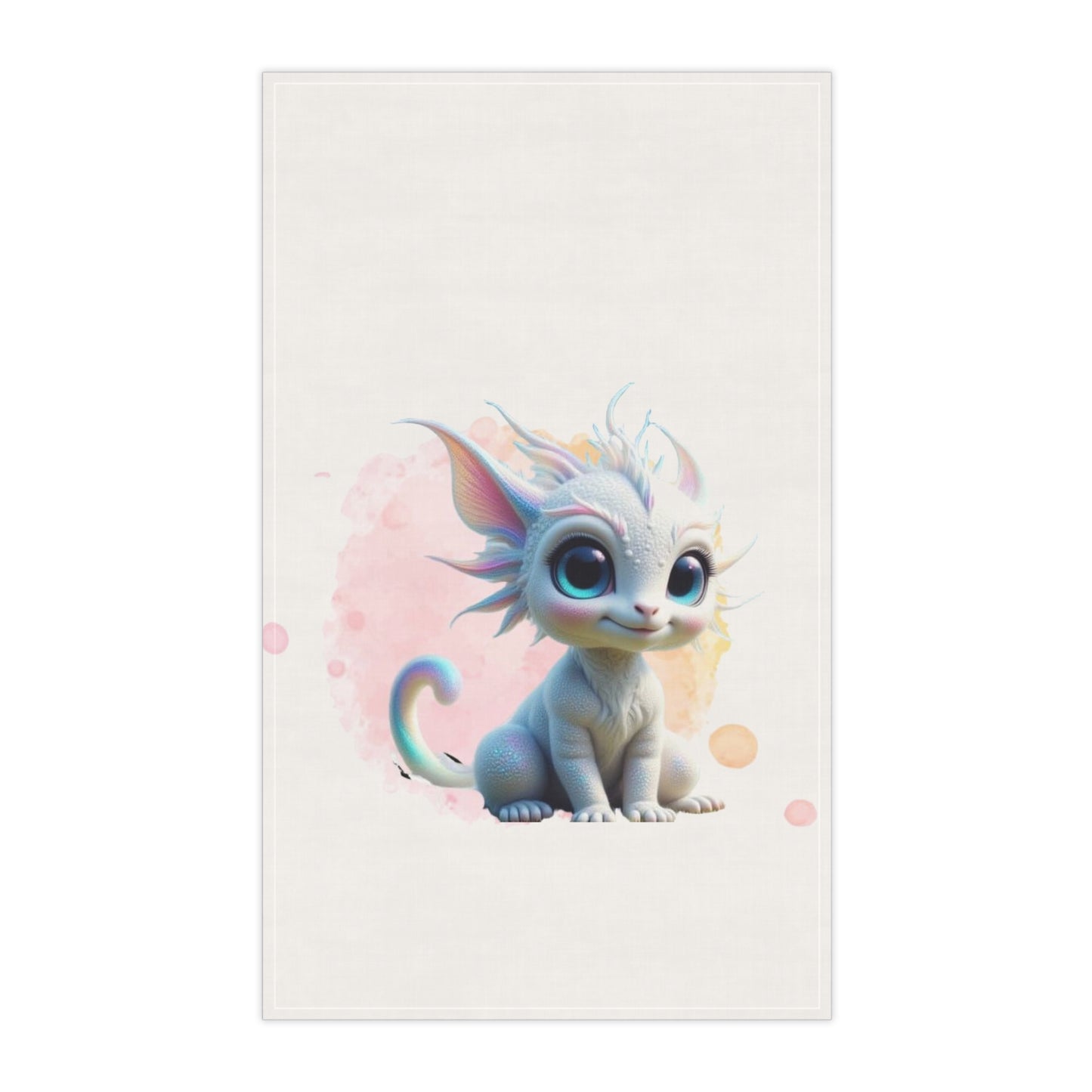 Baby Dragon Luna, Tea Towels (cotton, poly)