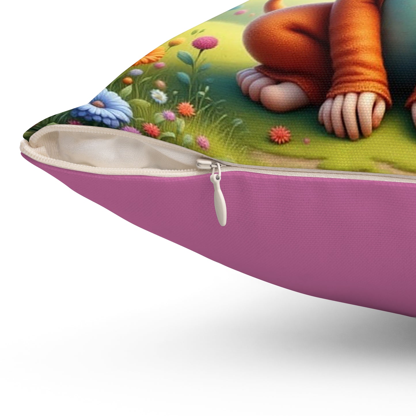 Whimsical Fantasy Cub Square Pillow - Cozy Home Decor, Cute Throw Pillow, Kids Room Accent, Fun Gift for Animal Lovers, Playful Cushion