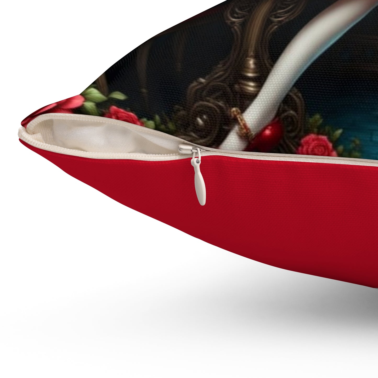 Whimsical Fairy Tale Pillow, Alice in Wonderland Inspired Design, Cozy Home Decor, Fantasy Cushion, Gift for Collectors, Unique Pillow for Nurseries, Alice in Wonderland