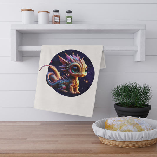 Baby Dragon Cosmo, Tea Towels (cotton, poly)