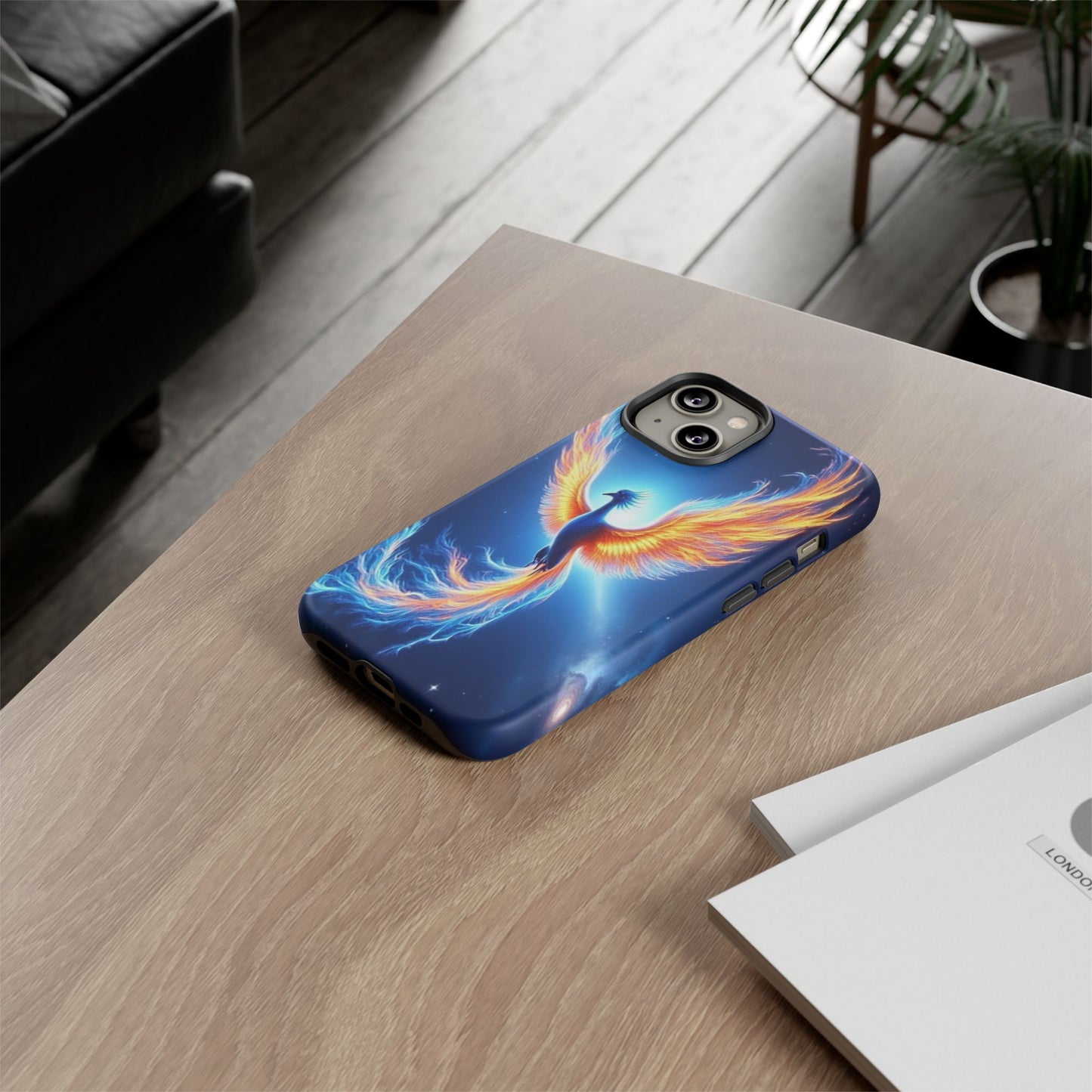 Phoenix Tough Case, Blue Bird Phone Case, Fantasy Designs, Space theme