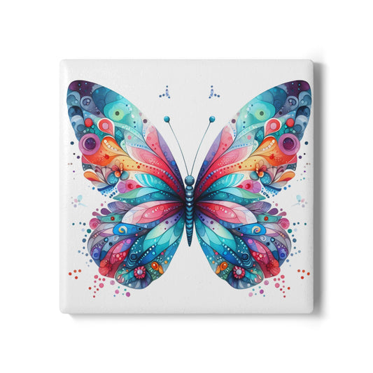 Ceramic Coaster, Colorful Butterfly, Unique Designs, Gift Ideas