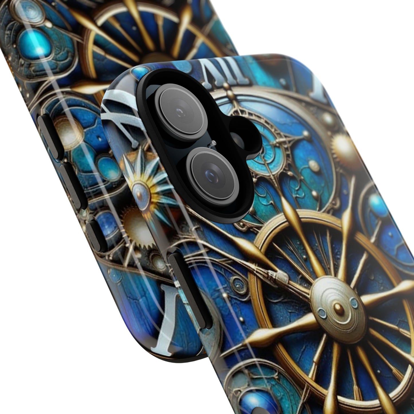 Stylish Phone Cases for Adventurers, Unique Phone Cover, Gift for Friends, Gold and Blue Steampunk Design, Tough Protective Case, Artistic [...]