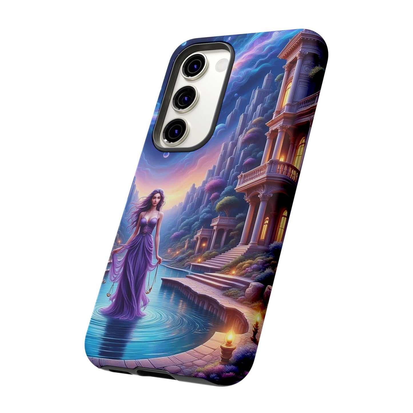 Celestial Fantasy Phone Case, Tough Case for Dreamers, Galaxy Design, Gift for Her, Magical Phone Accessory