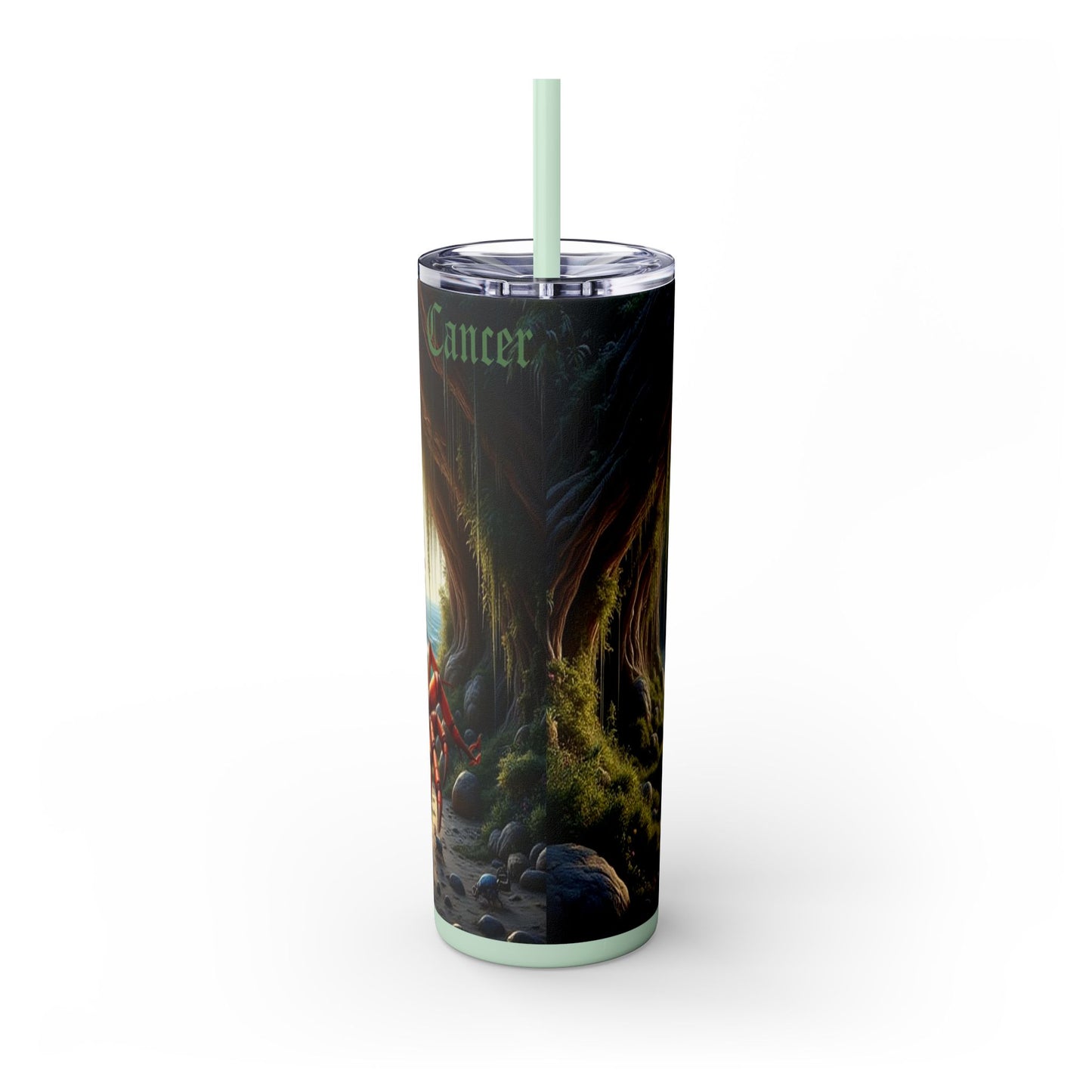 Zodiac Cancer Tumbler with Straw, 20oz