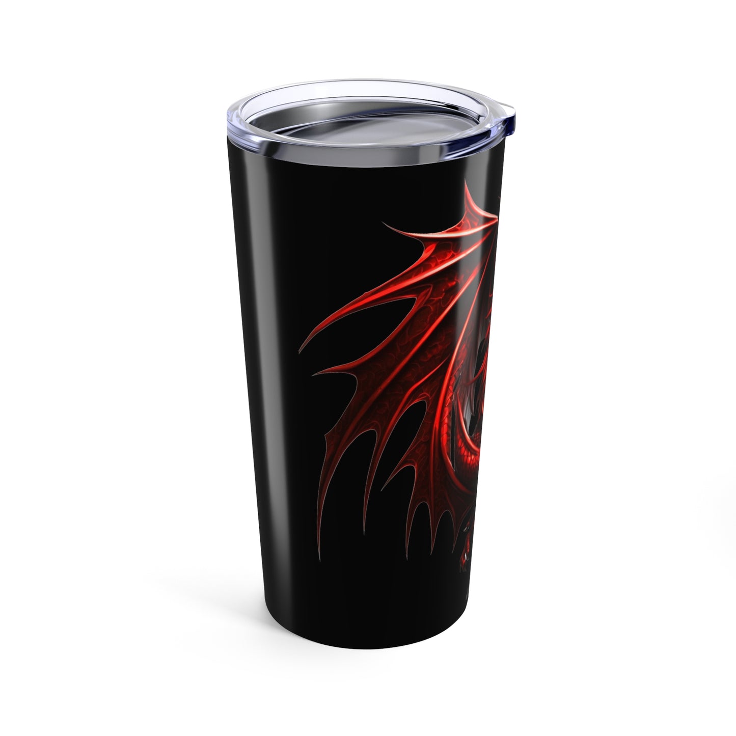 Red Dragon 20oz Tumbler, Stainless Steel Travel Mug, Fantasy Gift for Dragon Lovers, Personalized Thermos, Home and Office Style