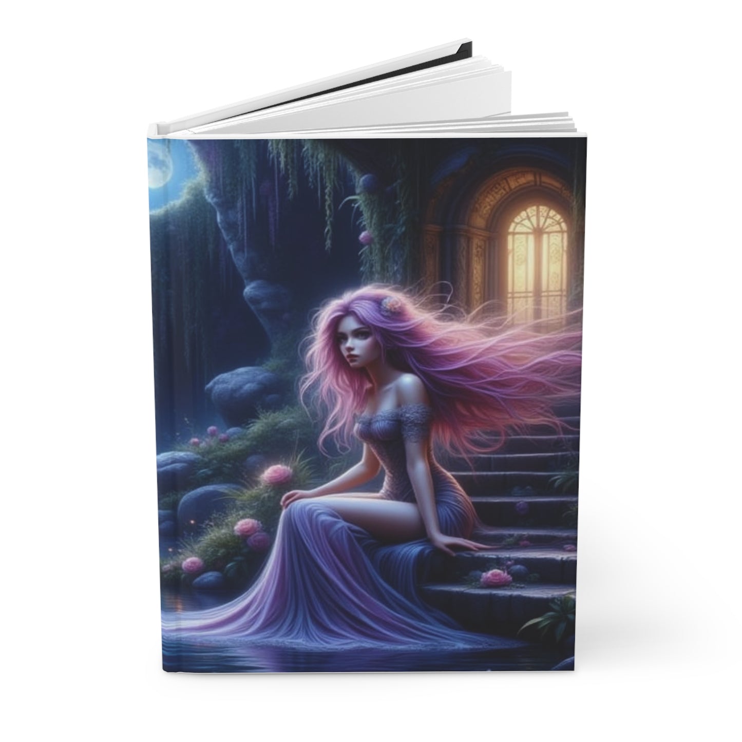 Enchanted Hardcover Journal with Fairy Tale Design, Dreamy Waterfall Writing Notebook, Mystical Floral Diary, Gift for Writers and Art [...]