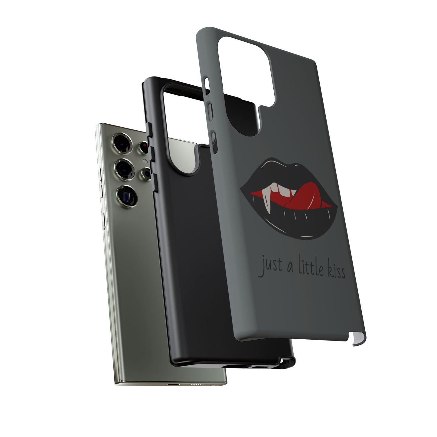 Vampire Lip Phone Case, Edgy Tech Accessories, Halloween Gifts, Goth Aesthetic, Quirky Cell Phone Cover