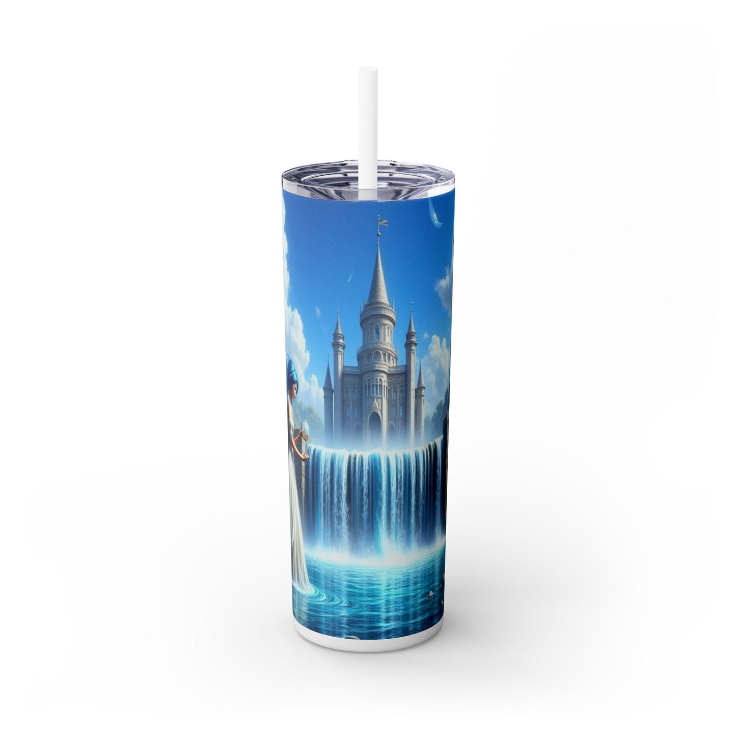 Zodiac Aquarius Tumbler with Straw, 20oz