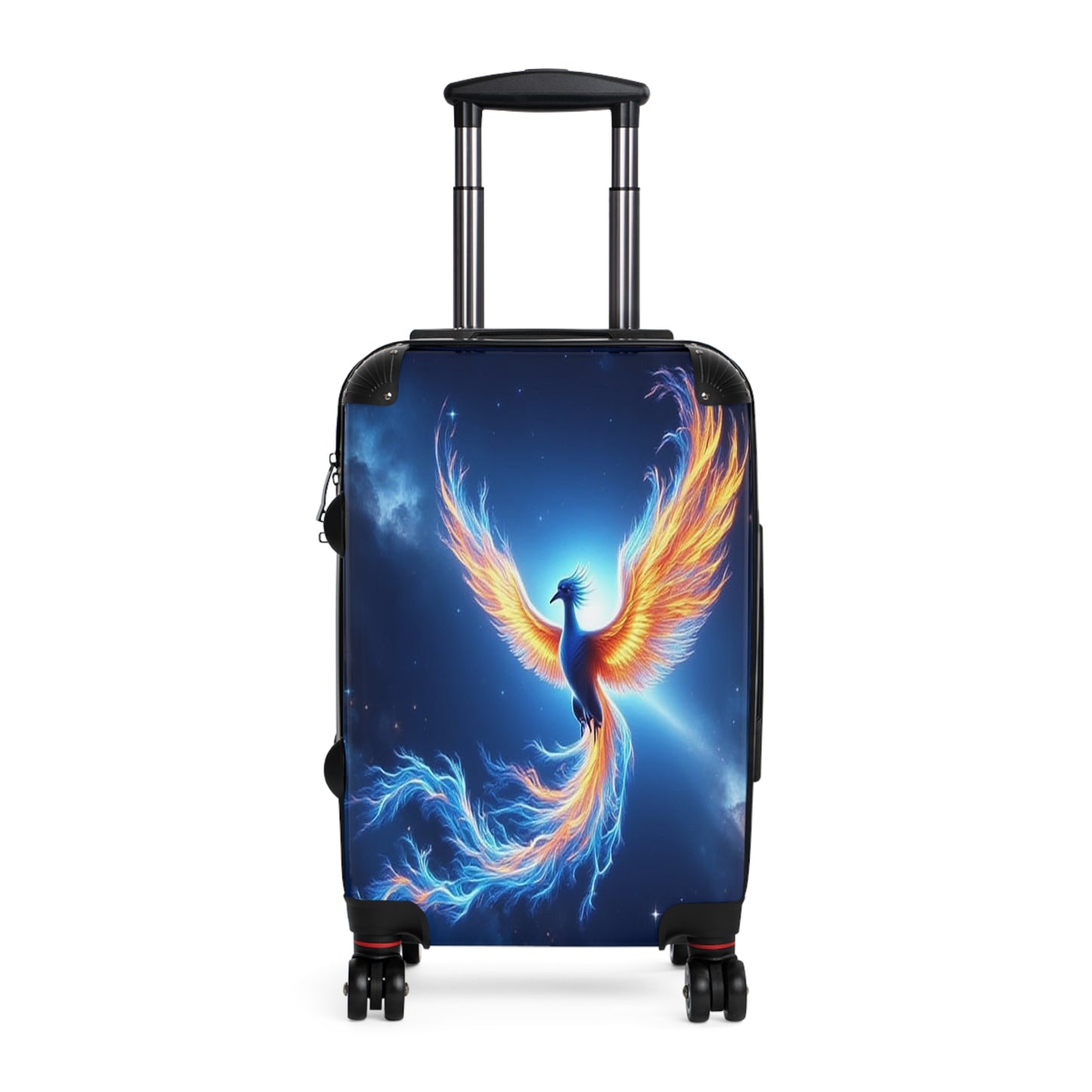 Celestial Phoenix Design Suitcase, Travel Luggage with Unique Art, Gift for Travelers, Stylish Carry-On, Carry-on Bag