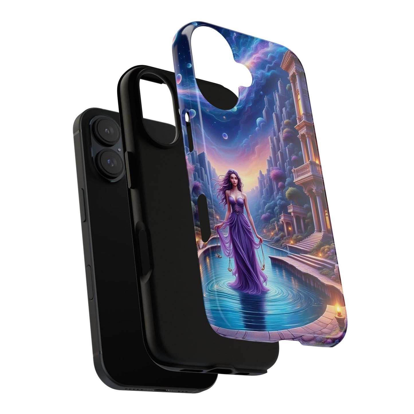 Celestial Fantasy Phone Case, Tough Case for Dreamers, Galaxy Design, Gift for Her, Magical Phone Accessory