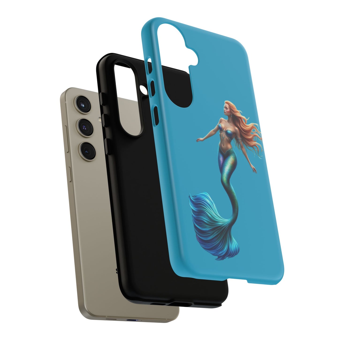 Mermaid Phone Case, Tough Phone Cover, Ocean Lover Gift, Cute Mermaid Accessory, Summer Vibes Case