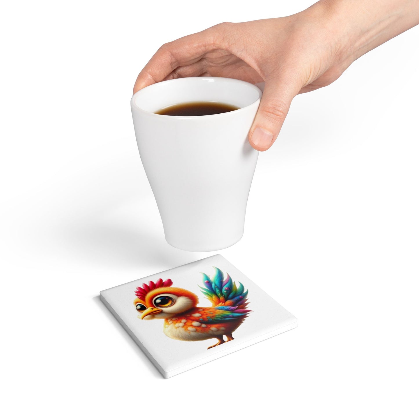 Ceramic Coaster, Chicken Juniper, Unique Coaster Designs, Cool Gifts