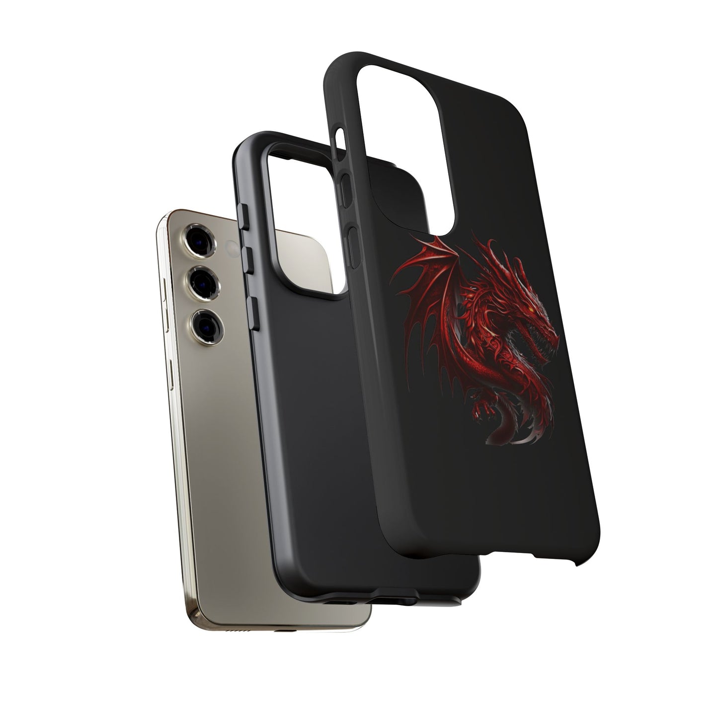 Red Dragon Phone Case, Fantasy Case, Tough Phone Cover, Gift for Gamers, Dragon Lover, Unique Mobile Accessory