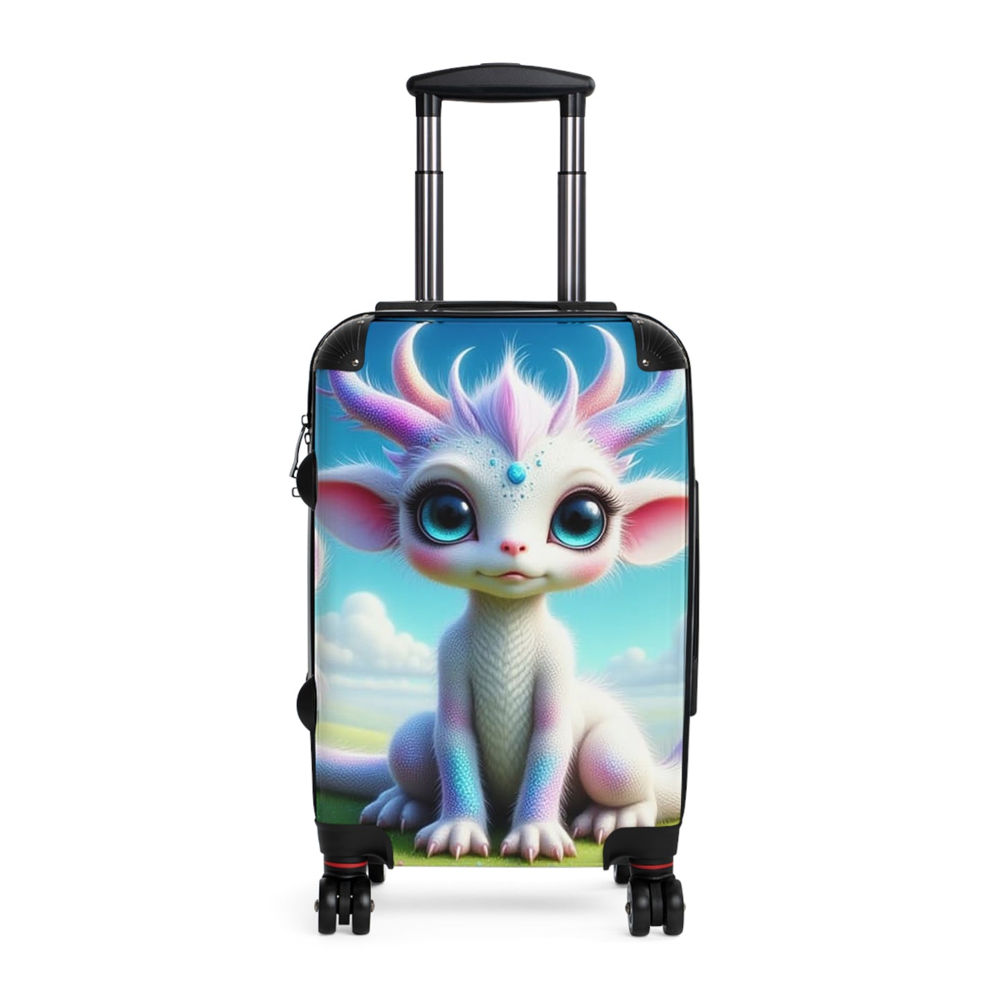 Min Baby Dragon, Whimsical Character Suitcase - Kids Travel Luggage, Cute Carry-On, Unique Gift, Adventure Bag, Fun Family Travel, Baby Dragon Design