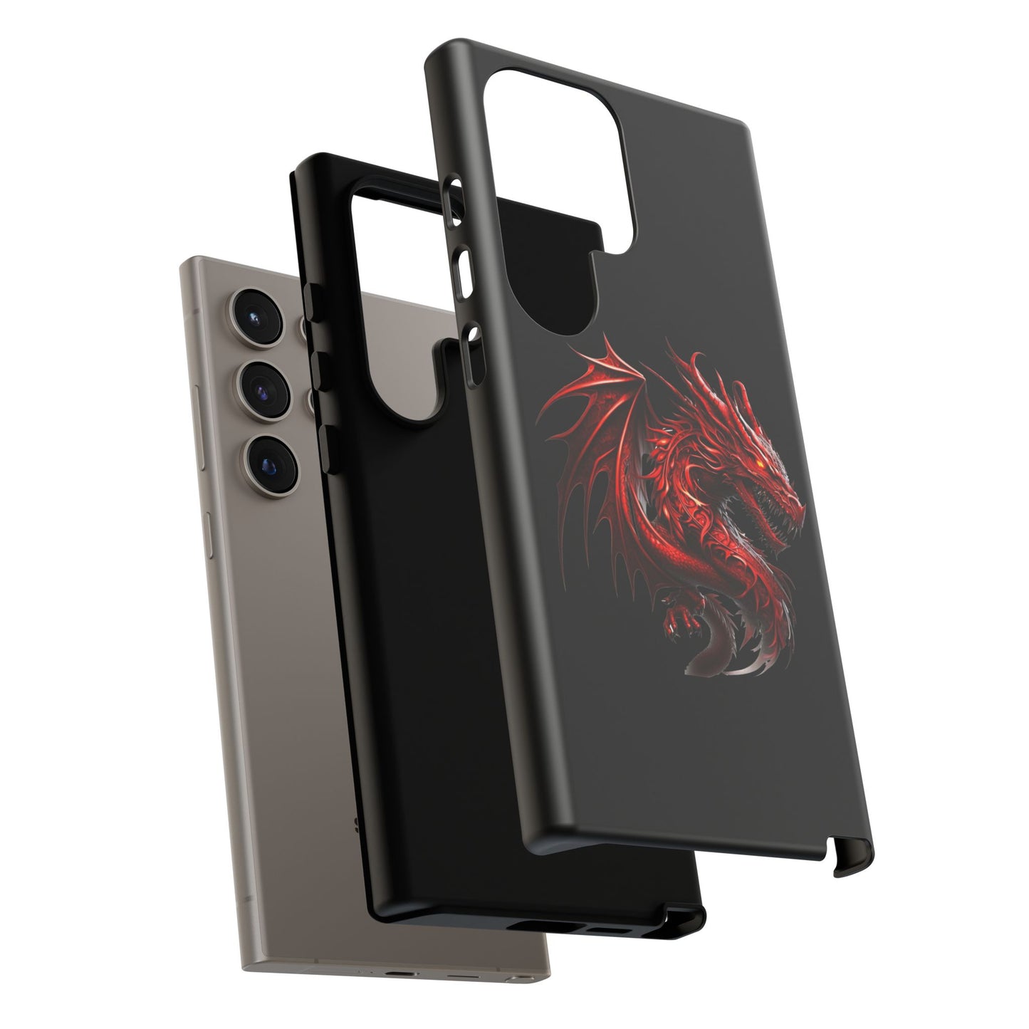 Red Dragon Phone Case, Fantasy Case, Tough Phone Cover, Gift for Gamers, Dragon Lover, Unique Mobile Accessory