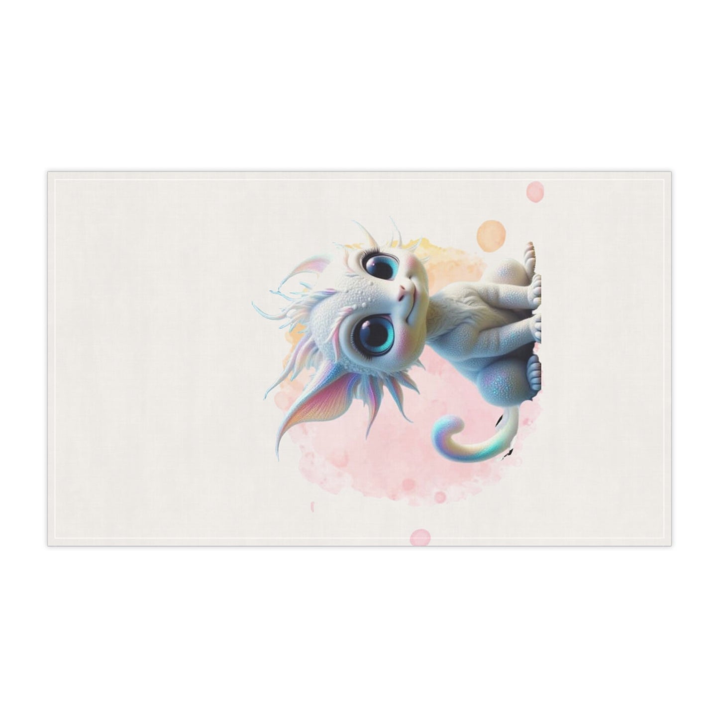 Baby Dragon Luna, Tea Towels (cotton, poly)