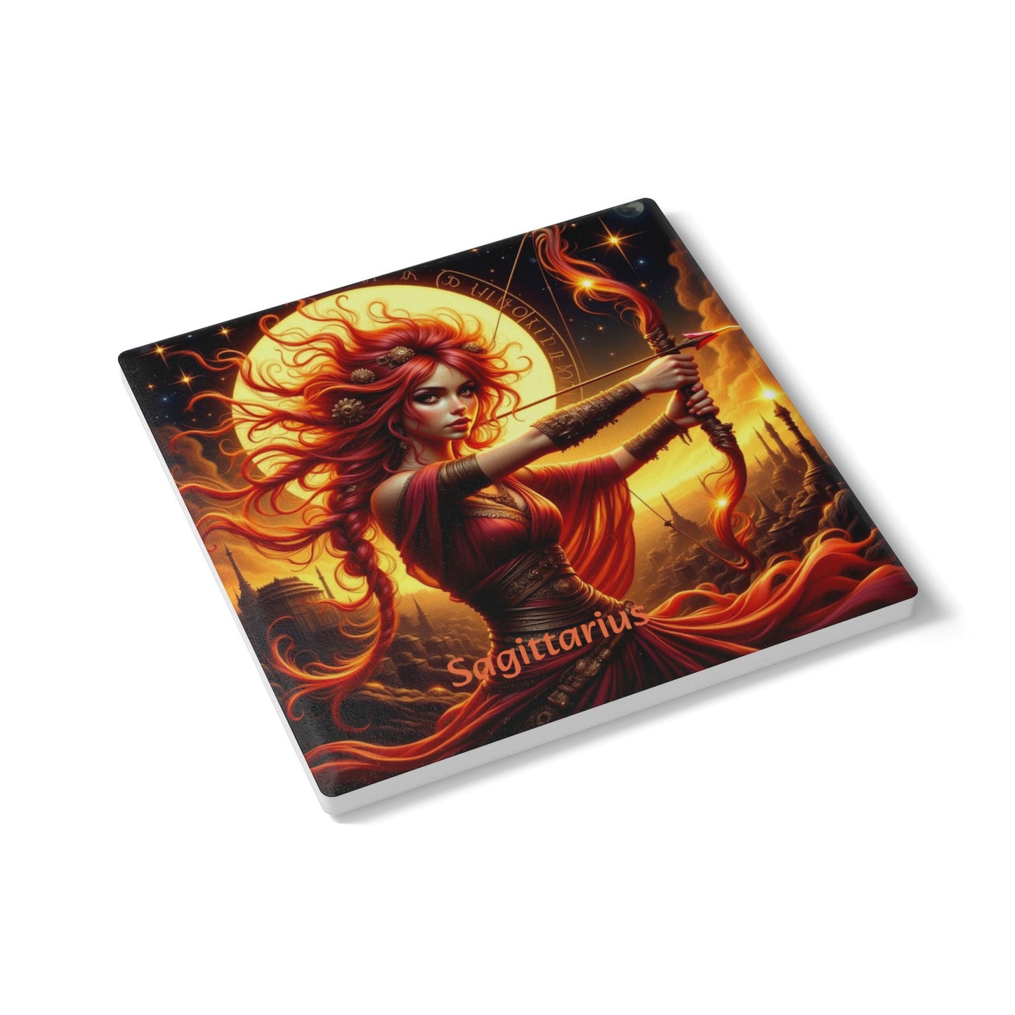 Ceramic Coaster, Zodiac Sagittarius, Astrology Signs