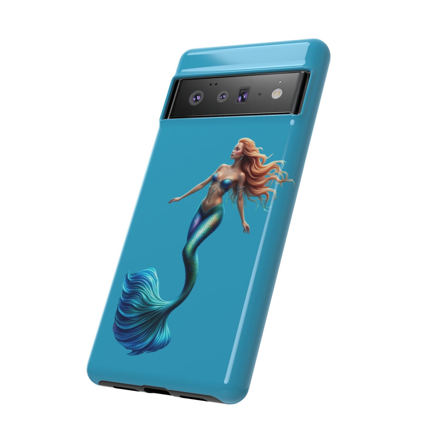 Mermaid Phone Case, Tough Phone Cover, Ocean Lover Gift, Cute Mermaid Accessory, Summer Vibes Case