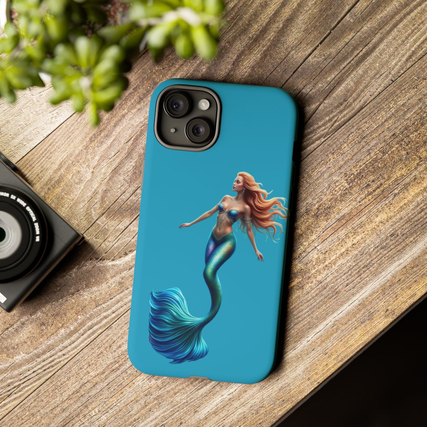 Mermaid Phone Case, Tough Phone Cover, Ocean Lover Gift, Cute Mermaid Accessory, Summer Vibes Case