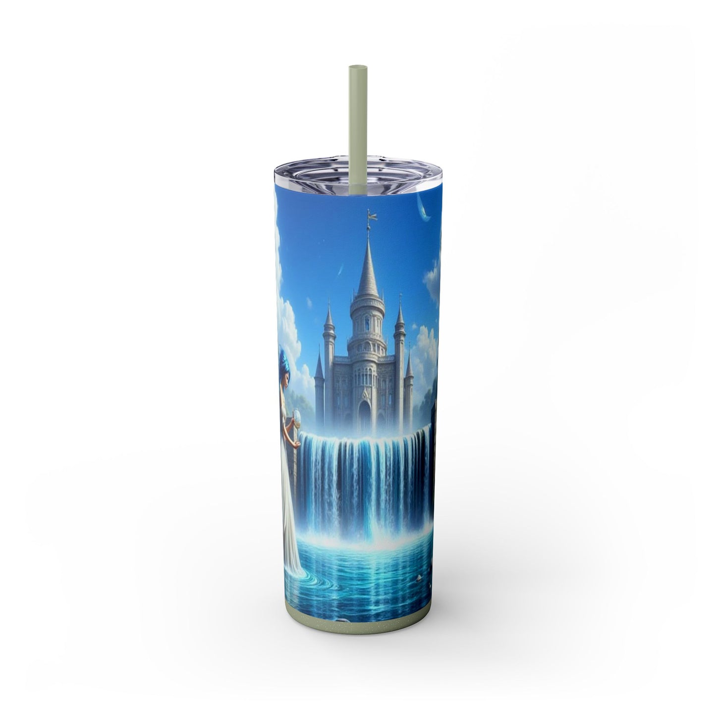 Zodiac Aquarius Tumbler with Straw, 20oz