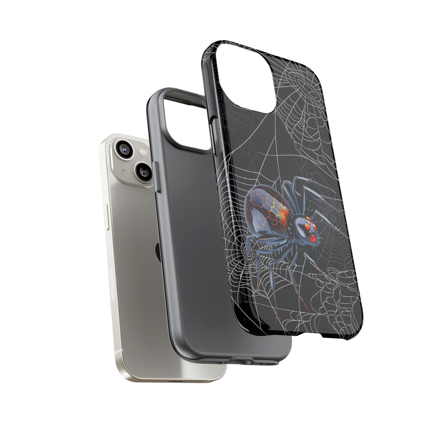 Spider Web Phone Case - Tough Cases for Halloween, Spooky Decor, Gift for Teens, Gothic Style, Unique Customizable Covers
