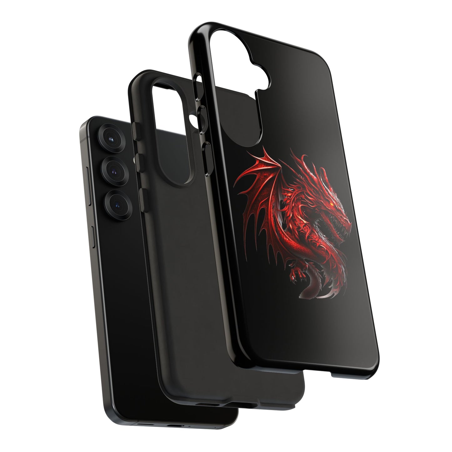 Red Dragon Phone Case, Fantasy Case, Tough Phone Cover, Gift for Gamers, Dragon Lover, Unique Mobile Accessory