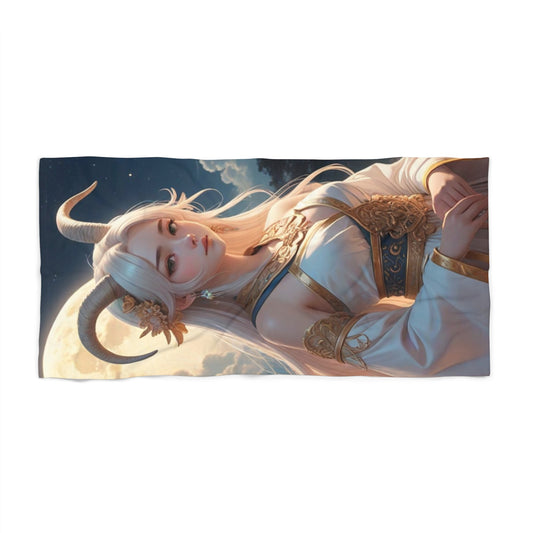 Zodiac Capricorn, Enchanting Beach Towel with Ethereal Design, Summer Vibes, Perfect for Pool Days, Gift for Her, Beach Accessory, Fantasy Art Towels