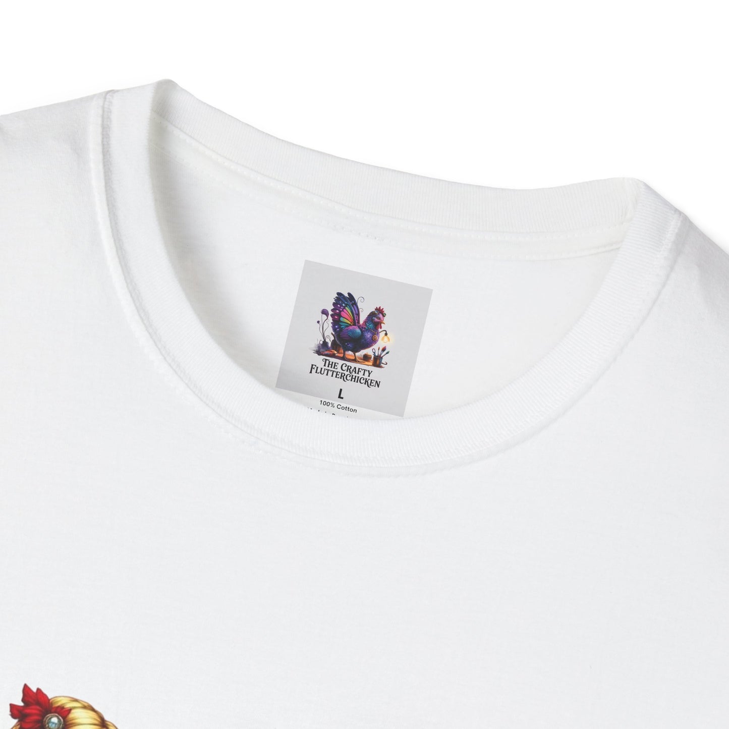 Colorful Tea Party, Alice Art Unisex Softstyle T-Shirt, Colorful Tee, Nature-Inspired Apparel, Cute Graphic Shirt