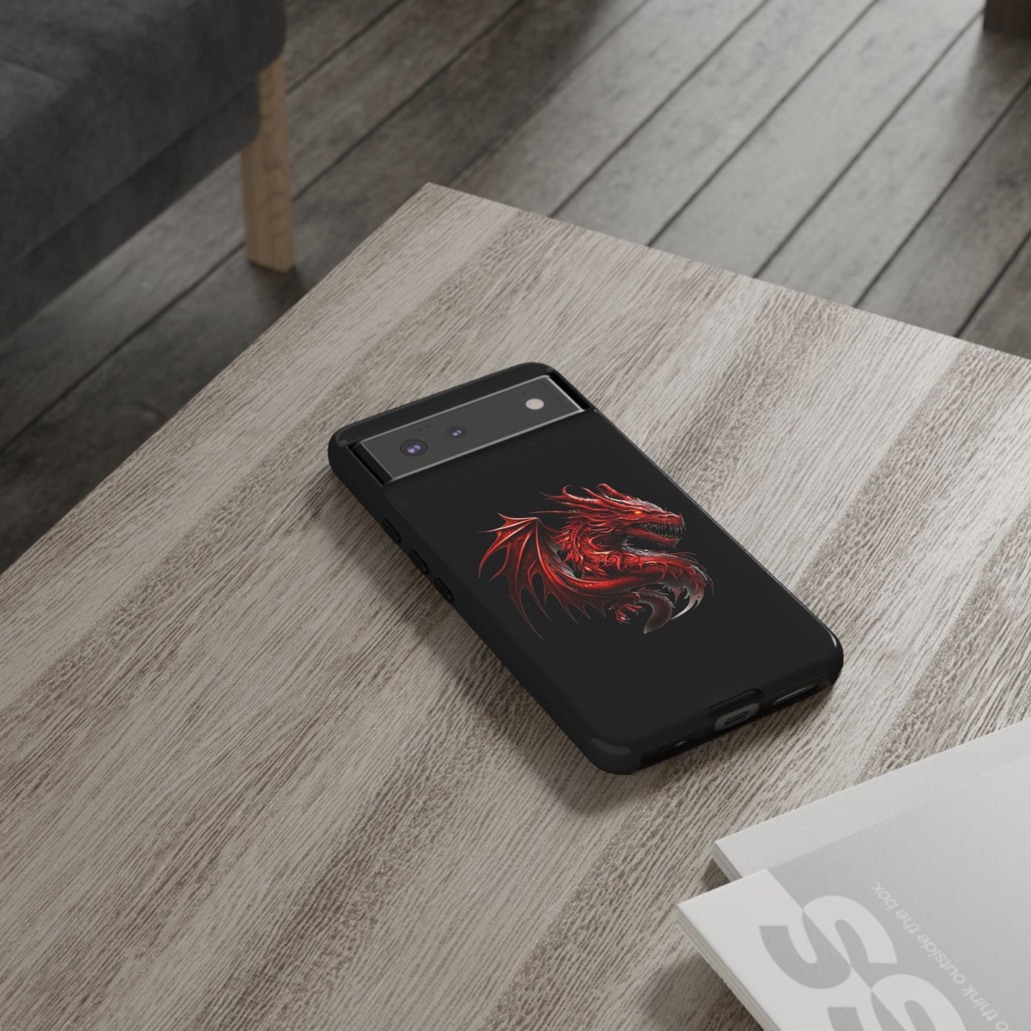 Red Dragon Phone Case, Fantasy Case, Tough Phone Cover, Gift for Gamers, Dragon Lover, Unique Mobile Accessory